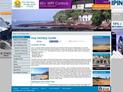 Goa Holiday Guide, Goa